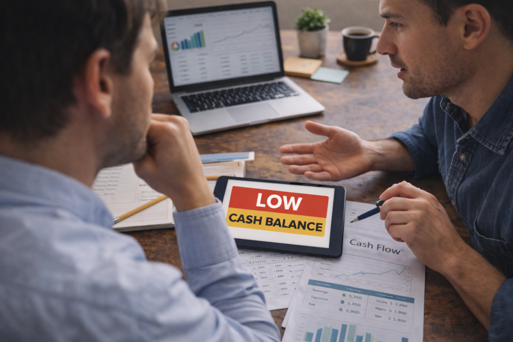 Toma de decisiones financieras en equipo a partir del análisis del flujo de caja semanal en una pyme.